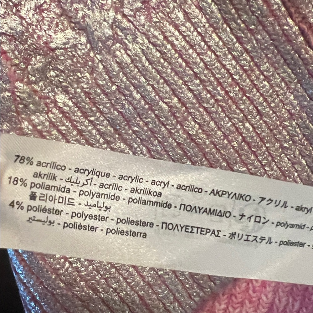 Zara Pink Metallic Short-Sleeve Cable Knit Sweater - Picture 16 of 17